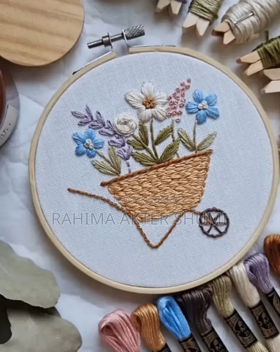Handmade Embroidery Hoop - With Custom Name