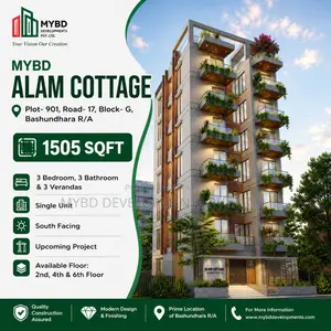 3-Bedroom Apartment in Mybd Alam Cottage, Basundhara for Sale
