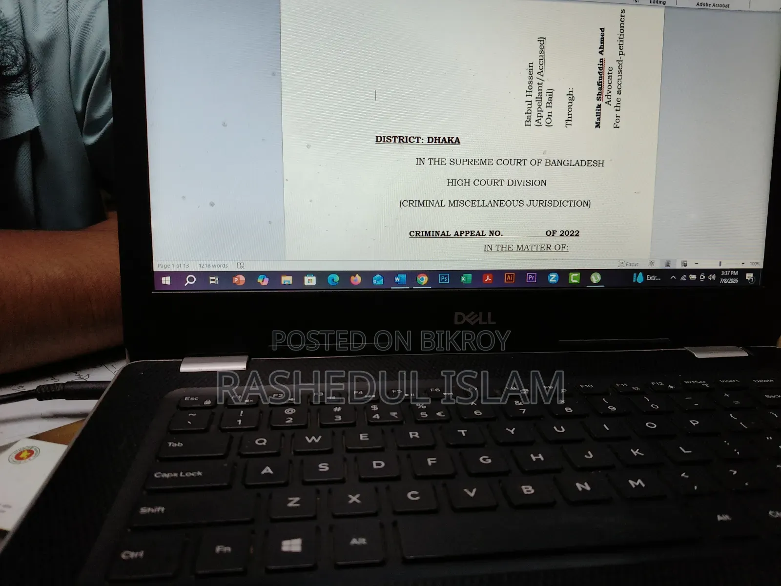 Laptop Dell Inspiron 15 8GB Intel Core i3 HDD+SSD 1TB