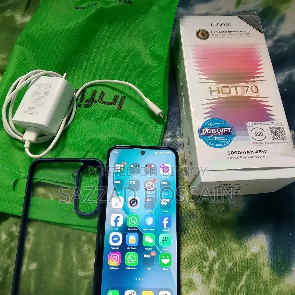 New Infinix Hot 70 128 GB Blue
