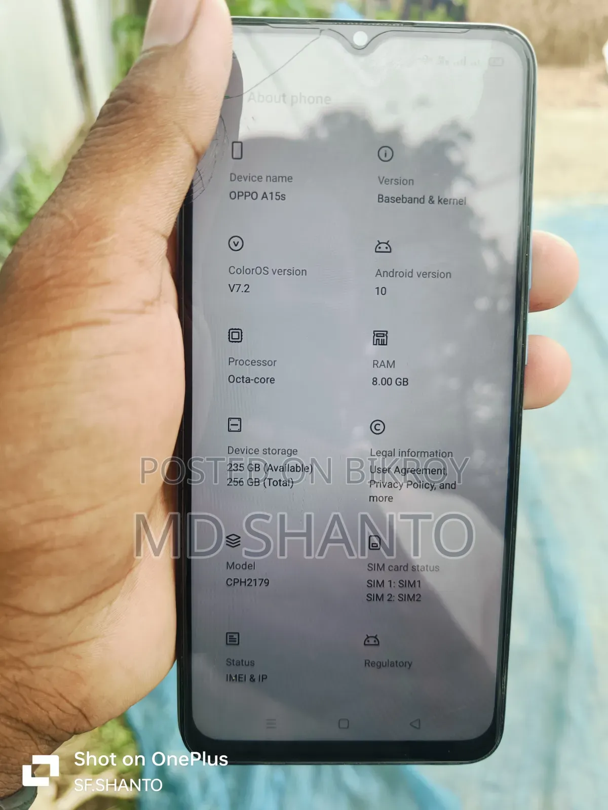 Oppo A15s 256 GB Purple