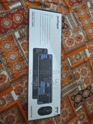 Antique Wireless Bluetooth Keyboard and Mouse Combo