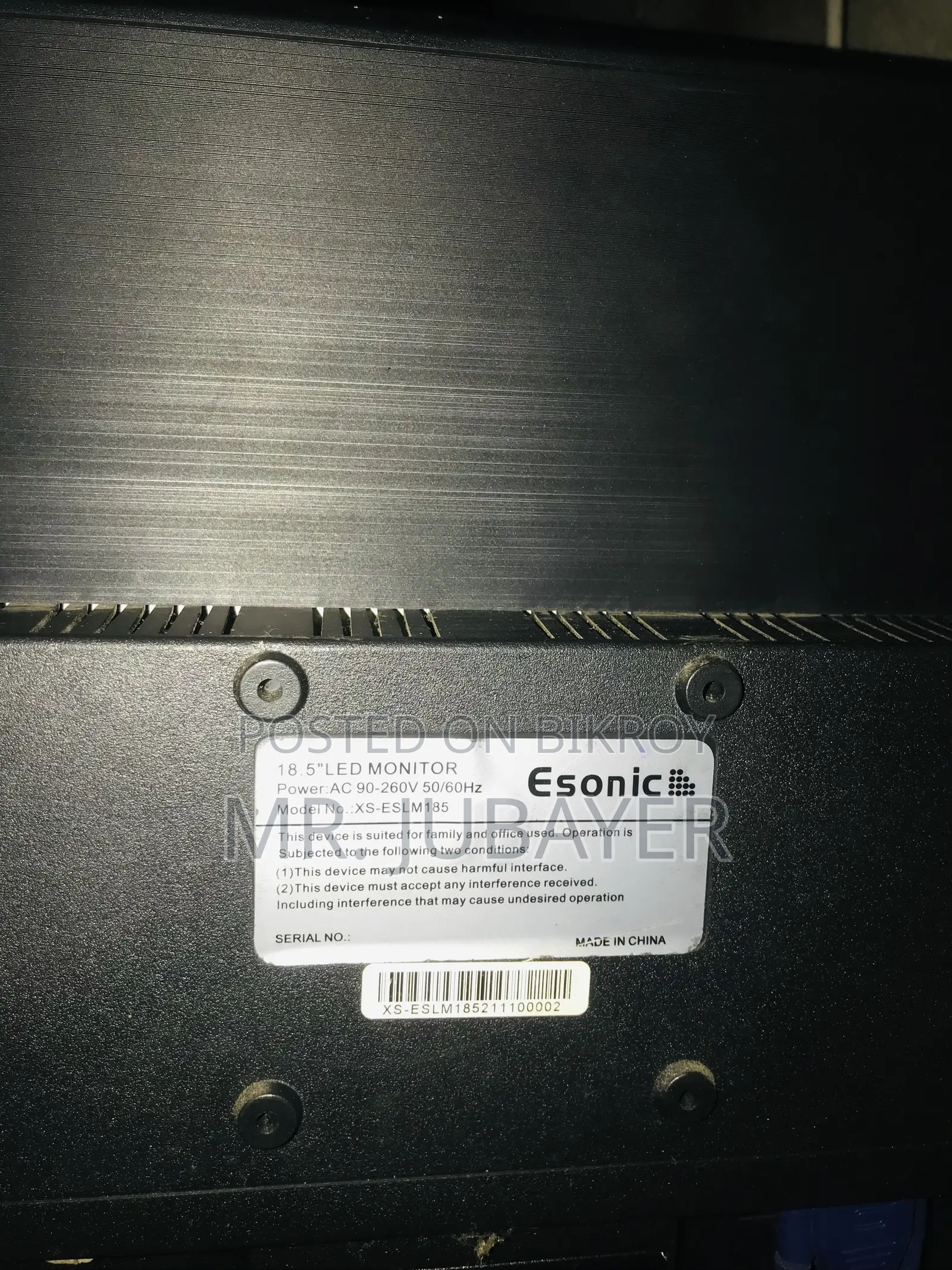 Sell Post Esonic 19" LED Monitor | Fresh Condition Only