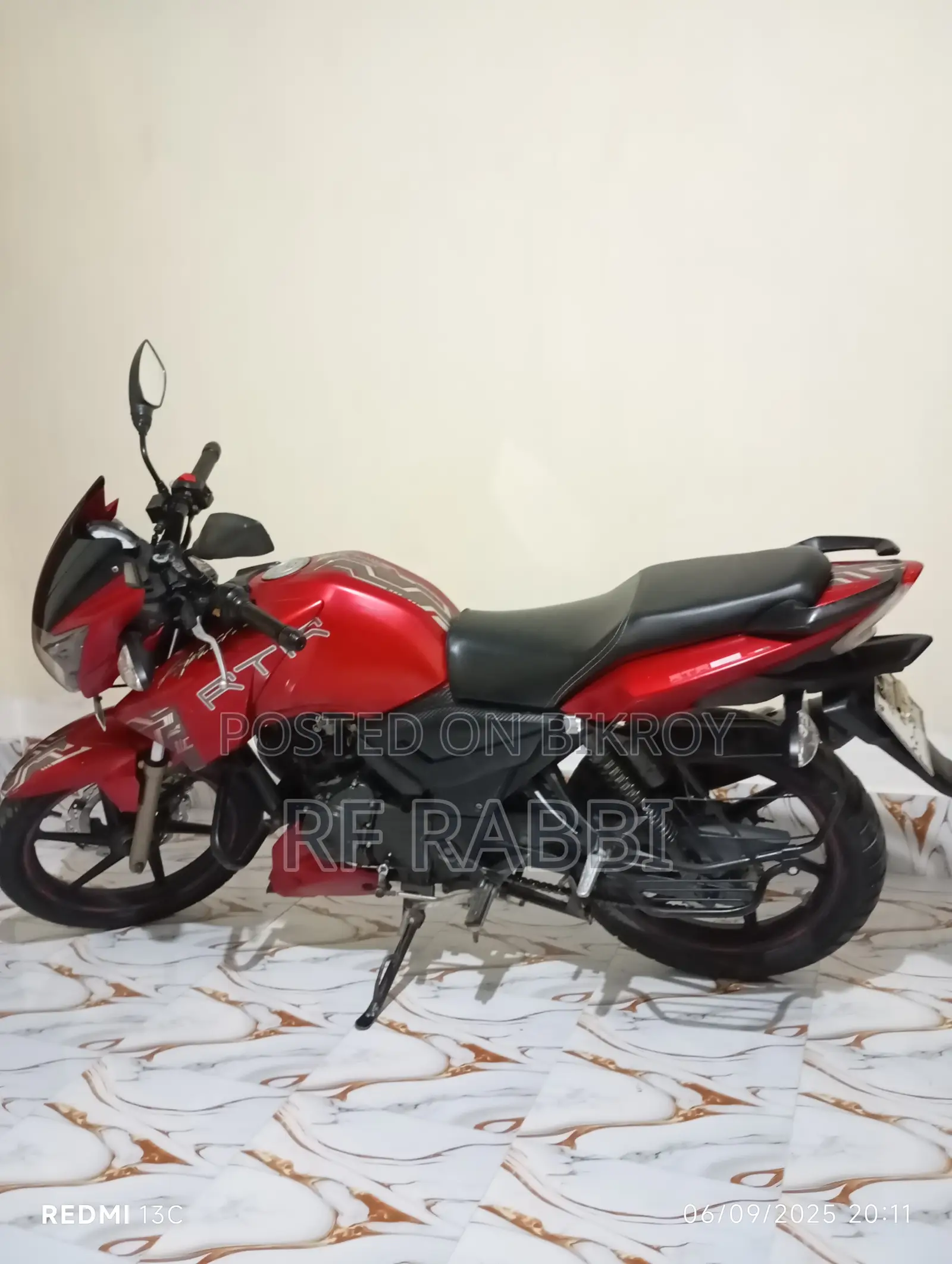 New TVS Apache RTR 160 2V 2017 Red