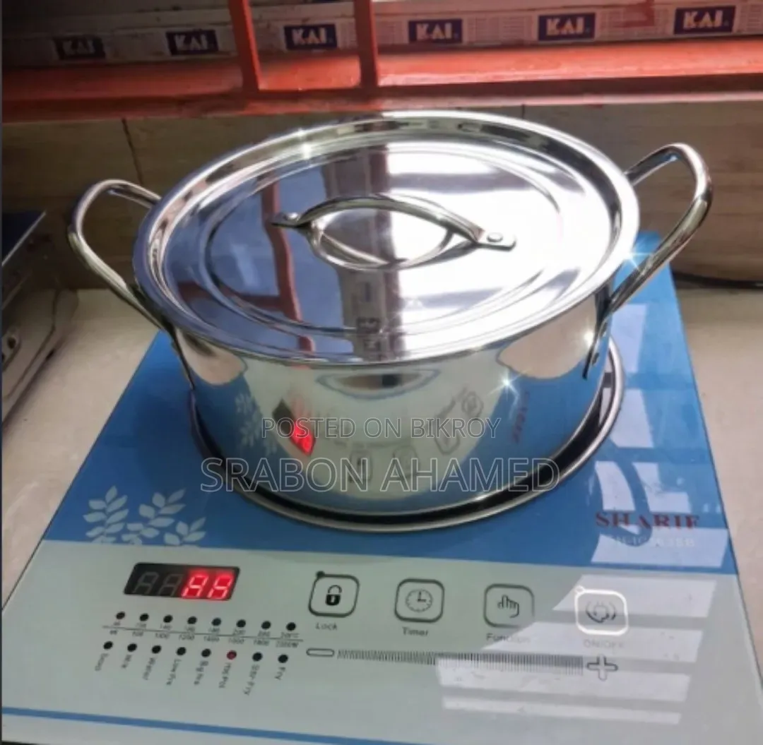 2 Set Induction Supported Heavy Steel Pot & Pan