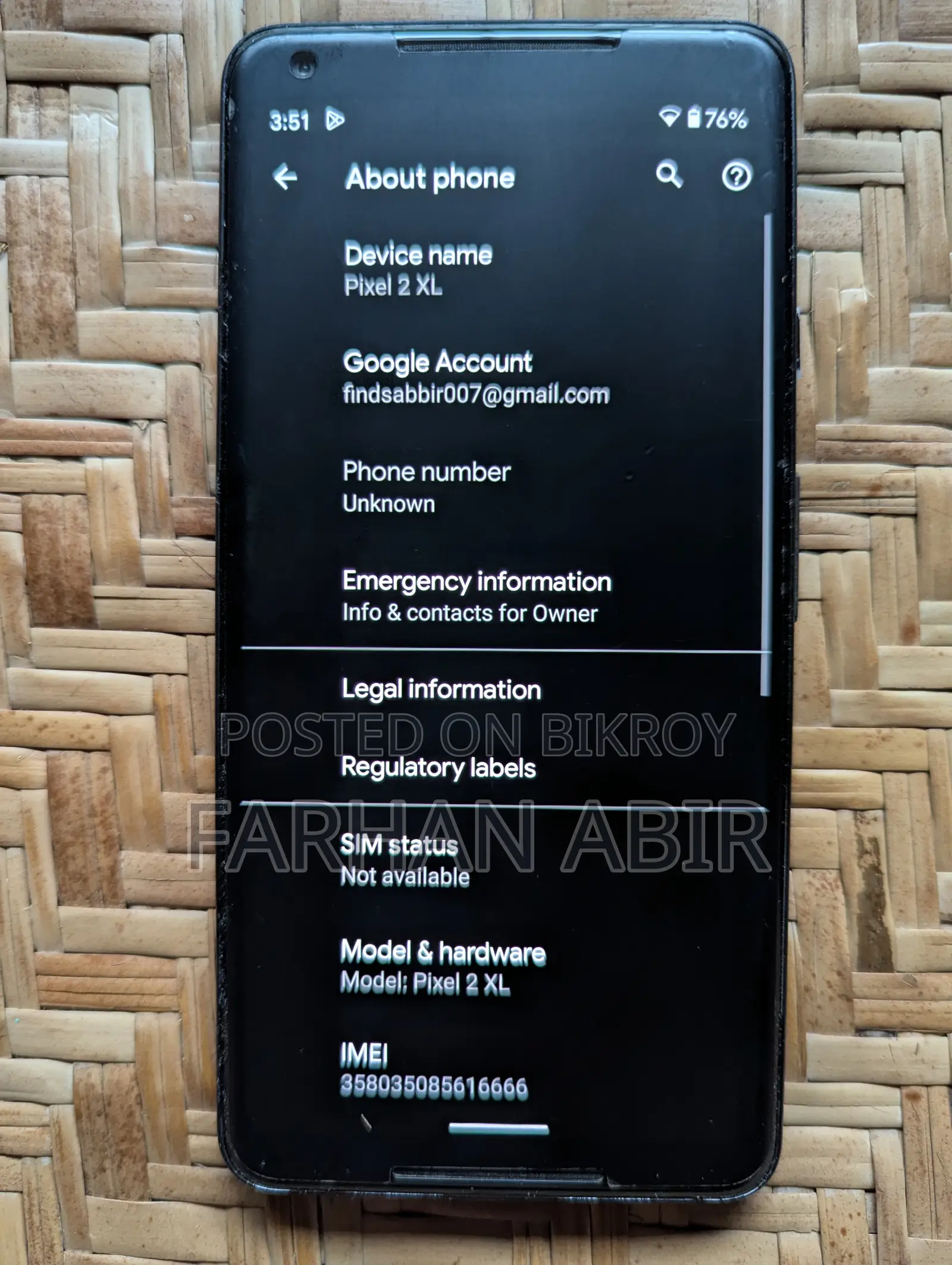 Google Pixel 2 XL 64 GB Black
