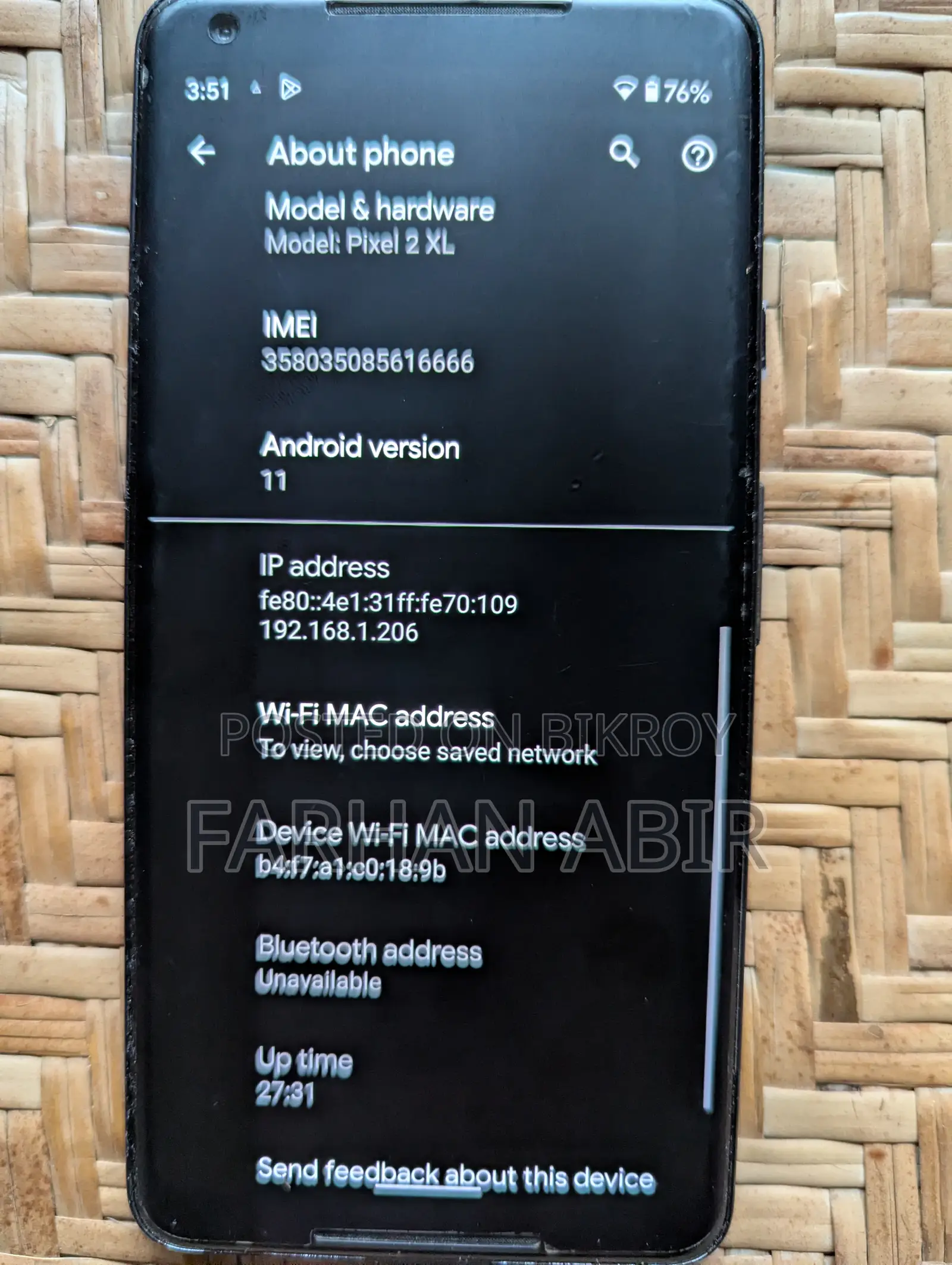 Google Pixel 2 XL 64 GB Black