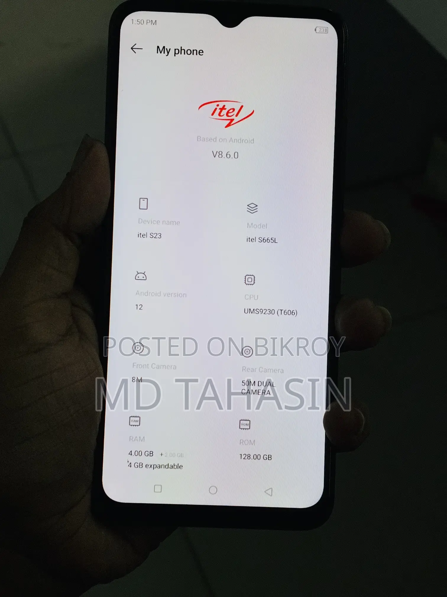 Itel S23 128 GB Black