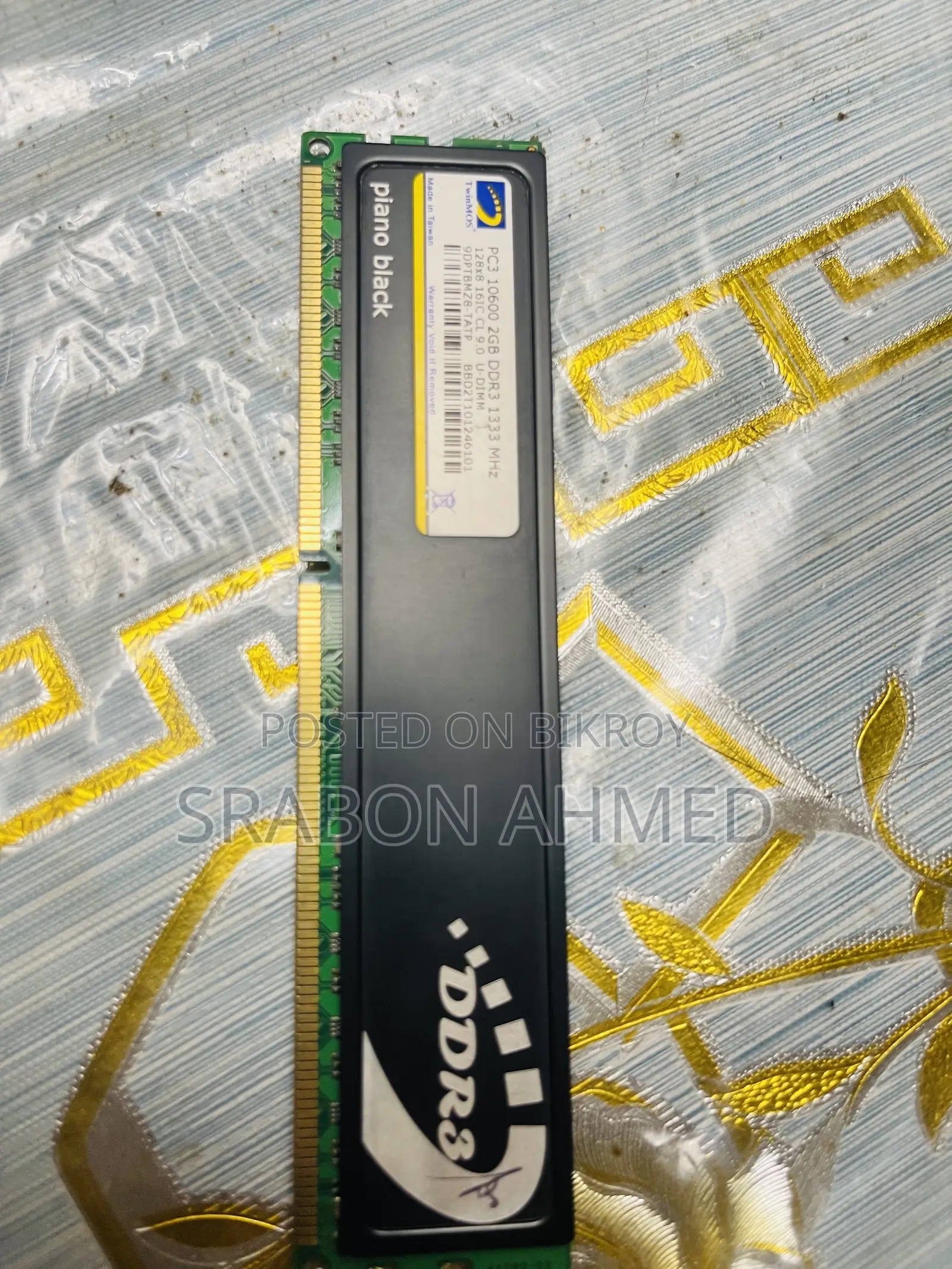 Twinmos Piano Black 2GB DDR3 1333MHz Desktop RAM