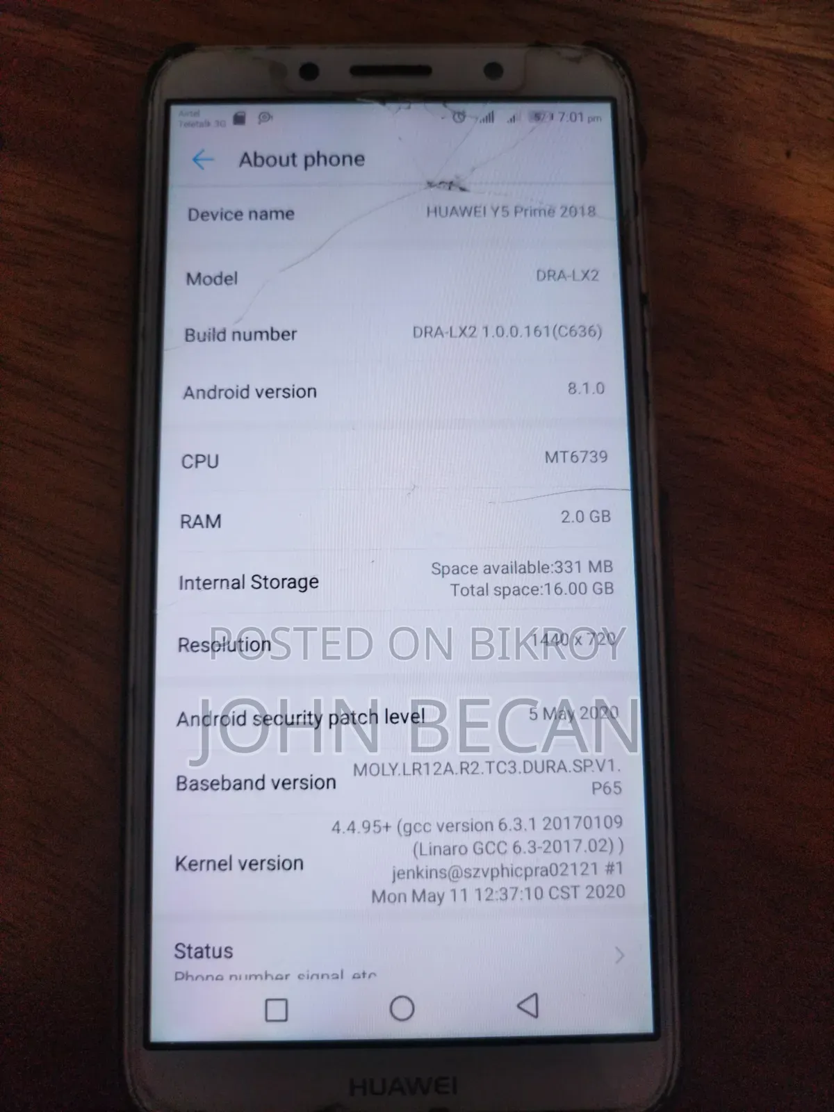 Huawei Y5 Prime 2018 16 GB Gold