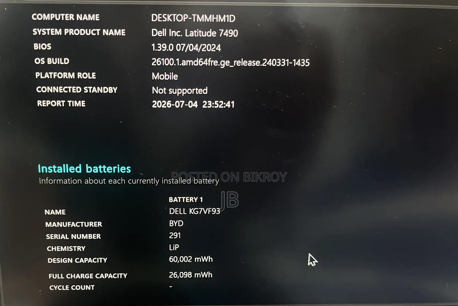 Laptop Dell Latitude 7490 8GB Intel Core I7 SSD 256GB