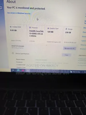 Laptop HP 8GB Intel Core I5 HDD 128GB