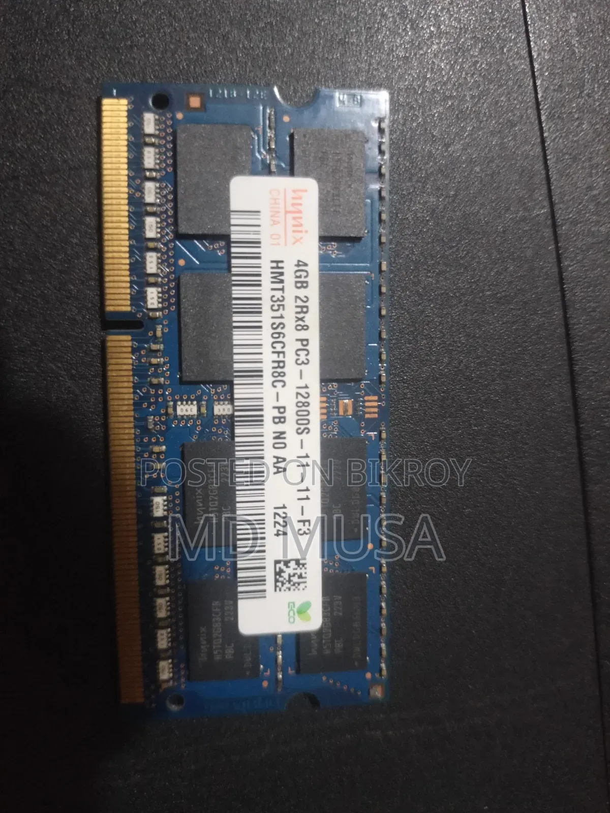Sk Hynix 4gb Ddr3 1600mhz Laptop Ram (Pc3-12800s)