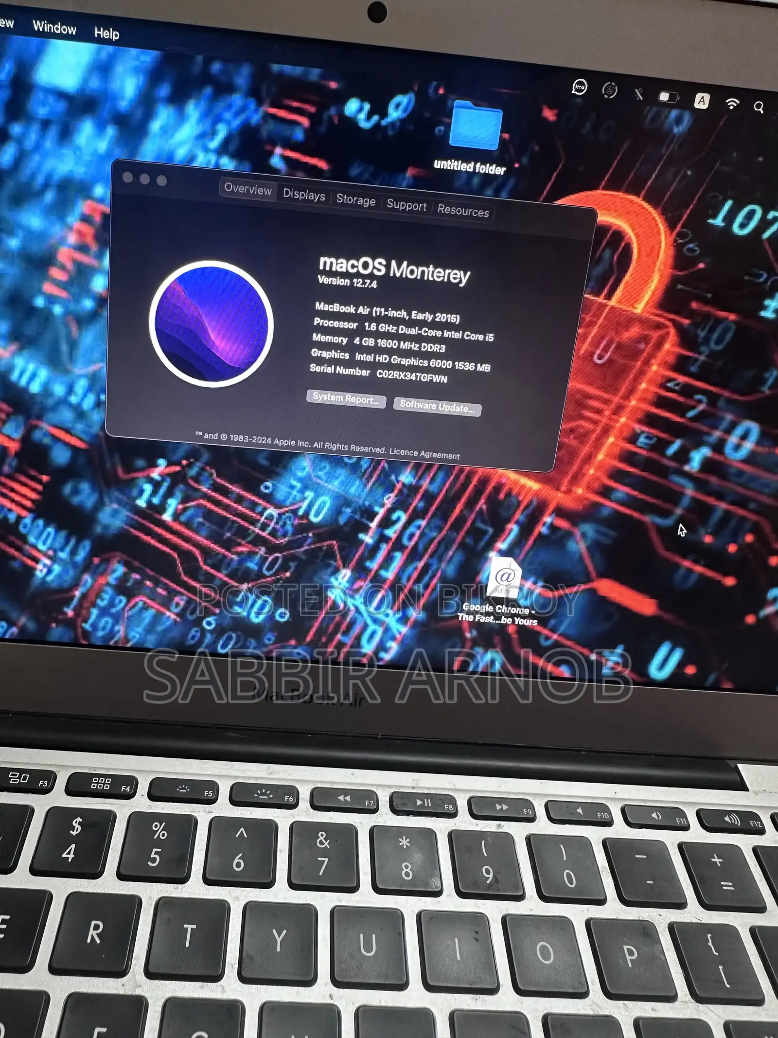 Laptop Apple MacBook 2015 4GB SSD 256GB