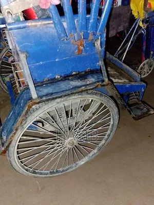 A battery-operated rickshaw