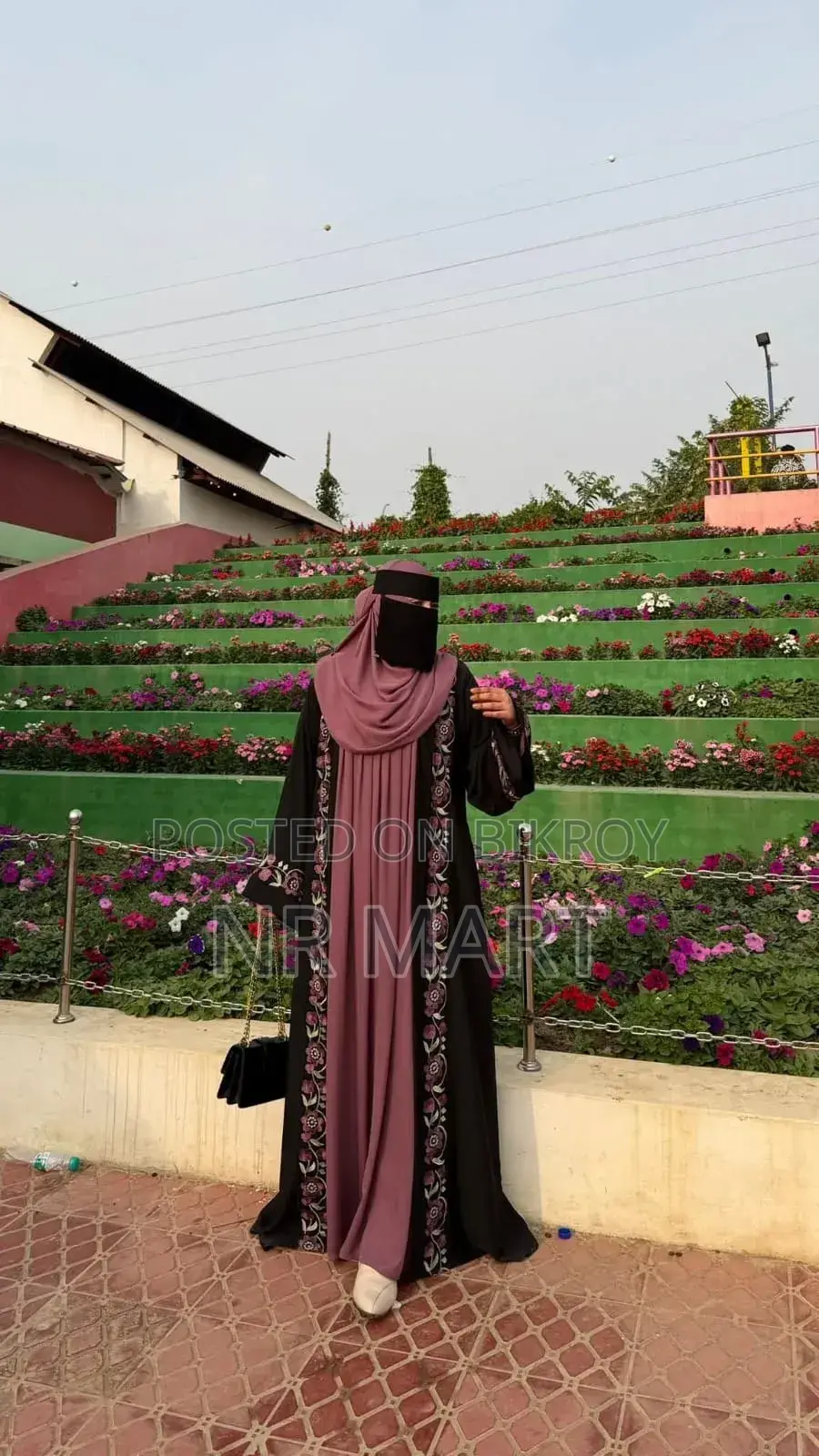 Embroidery Koti Borka (With Hijab)