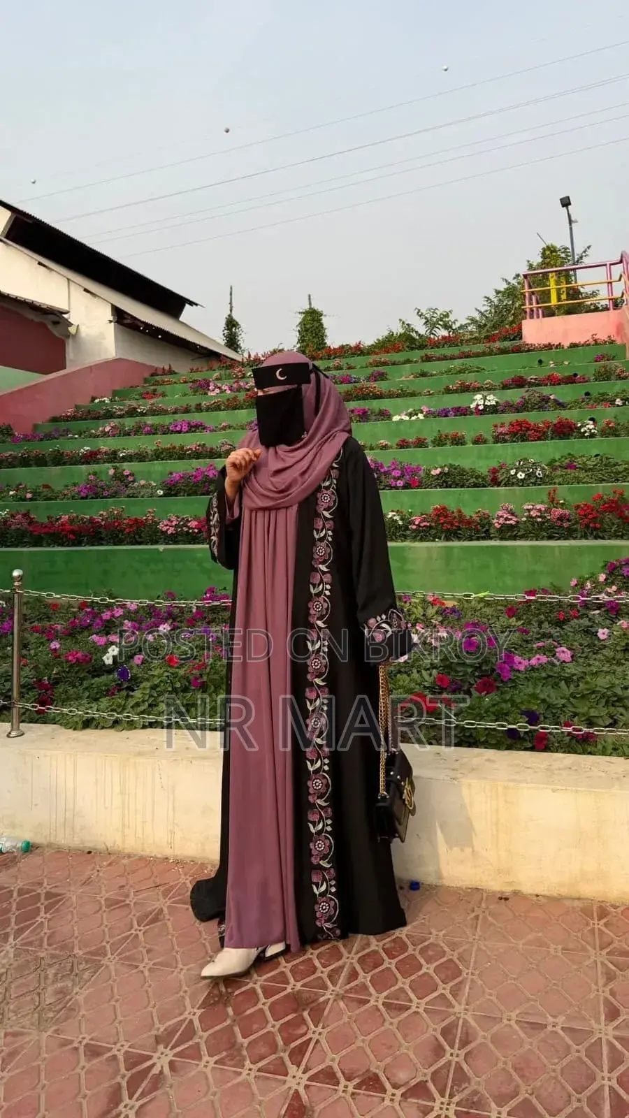 Embroidery Koti Borka (With Hijab)