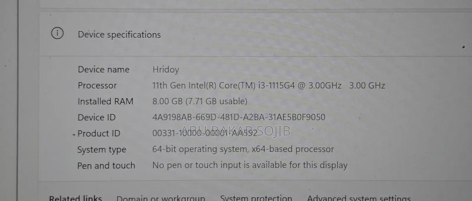 Laptop MSI Modern 14 8GB Intel Core I3 eMMC 512GB