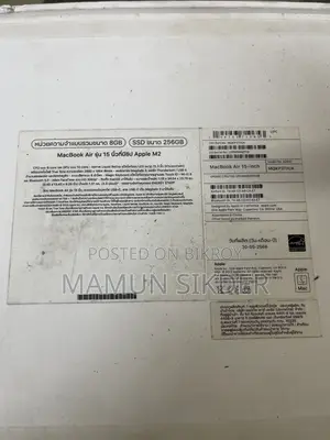 Laptop Apple MacBook Air 8GB Apple M2 SSD 256GB