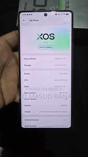 Infinix Note 50s 256 GB Gray