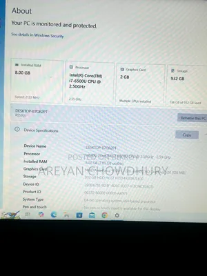 Laptop Asus 8GB Intel Core i7 HDD 512GB
