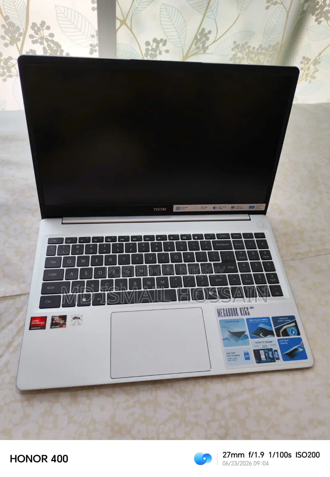 Laptop Tecno MEGABOOK K15S 16GB AMD Ryzen 5 SSD 512GB