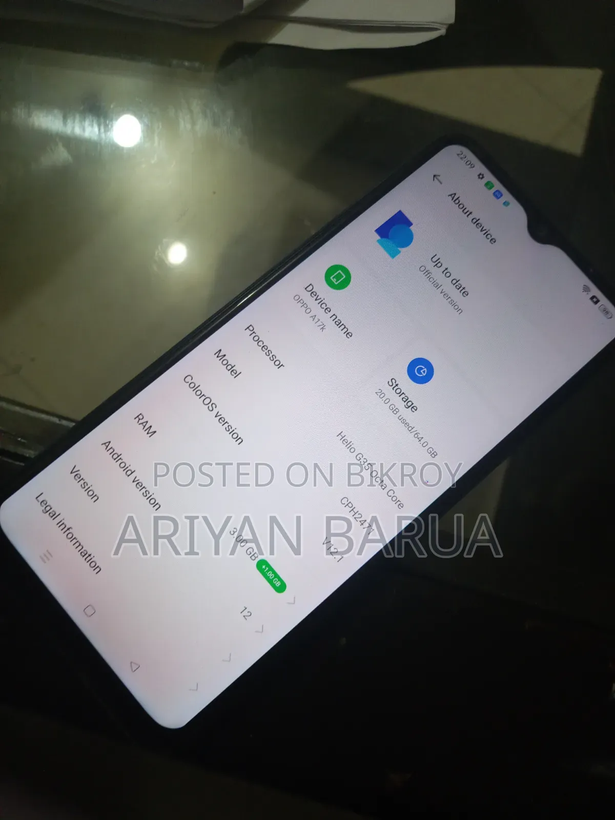 Oppo A17K 64 GB Blue