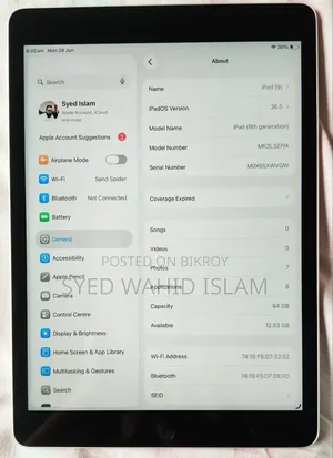 Apple iPad 9.7 64 GB Silver
