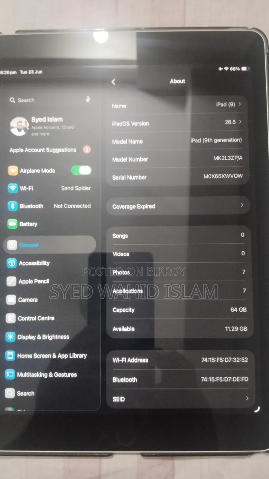Apple iPad 9.7 64 GB Silver