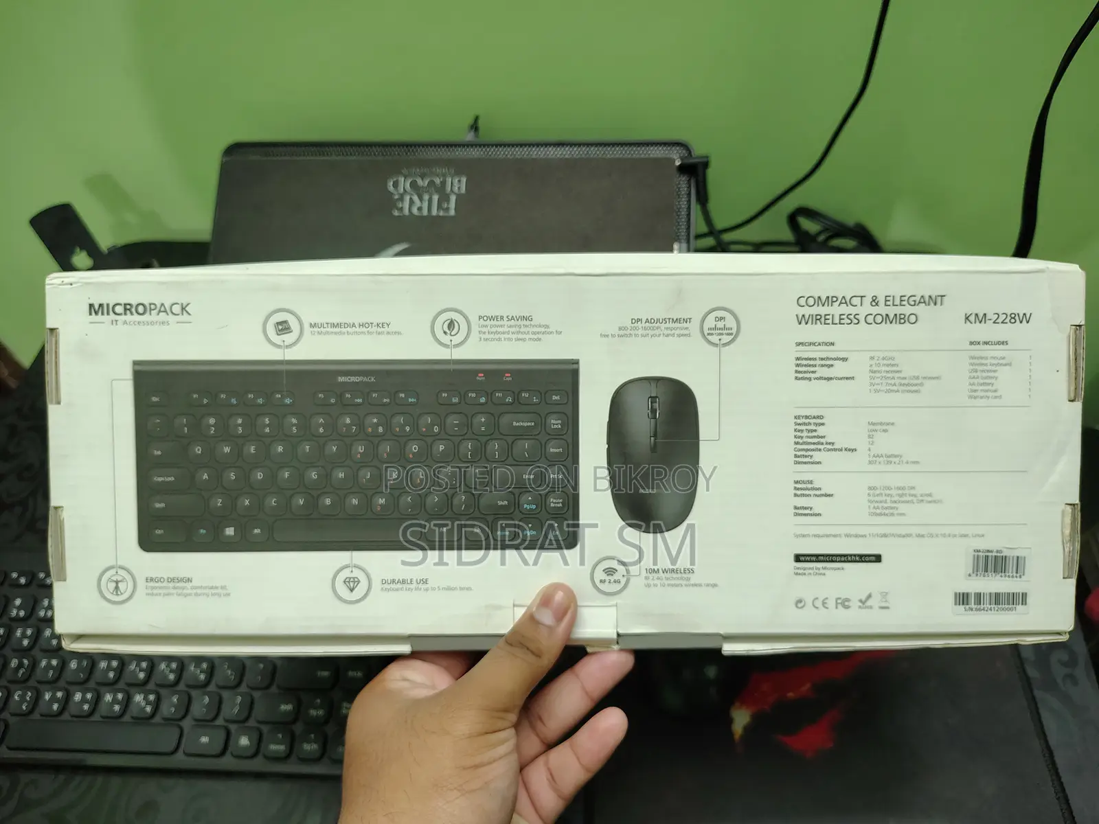 Micropack Km-228w (Slim Wireless Combo) Mouse and Keyboard