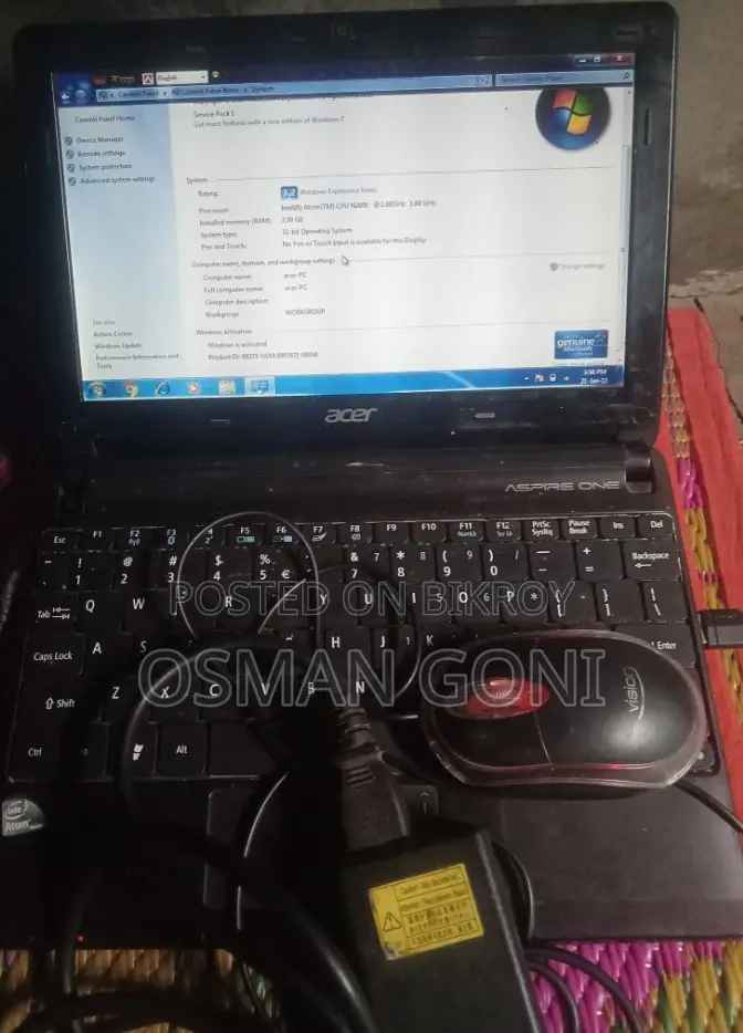 Laptop Acer Aspire 1 2GB Intel Atom HDD 320GB