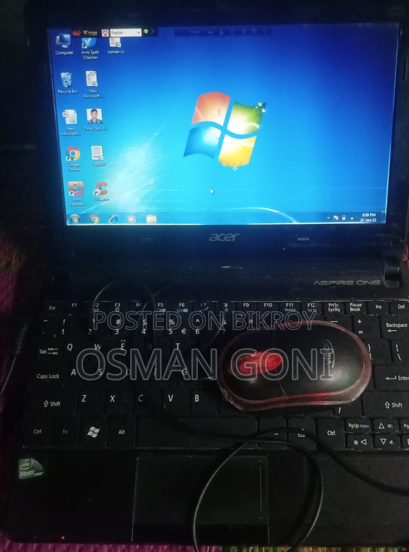Laptop Acer Aspire 1 2GB Intel Atom HDD 320GB