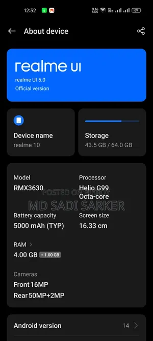 Realme 10 64 GB Purple