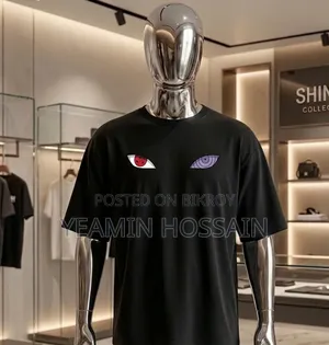 Naruto Shippuden Sasuke Uchiha ওভারসাইজড ড্রপ শোল্ডার টি-শার্ট