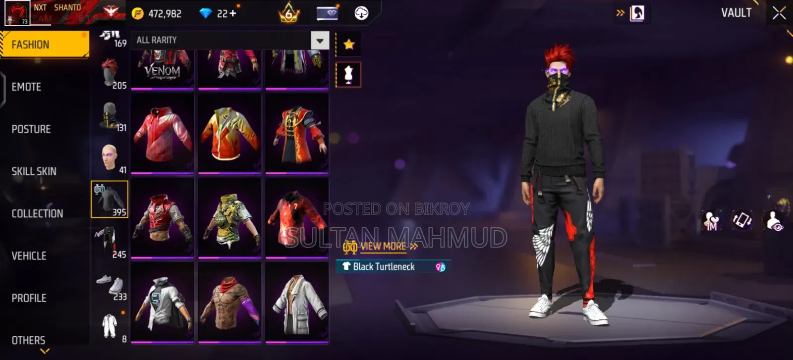 2 Evo Max Old Free Fire Account