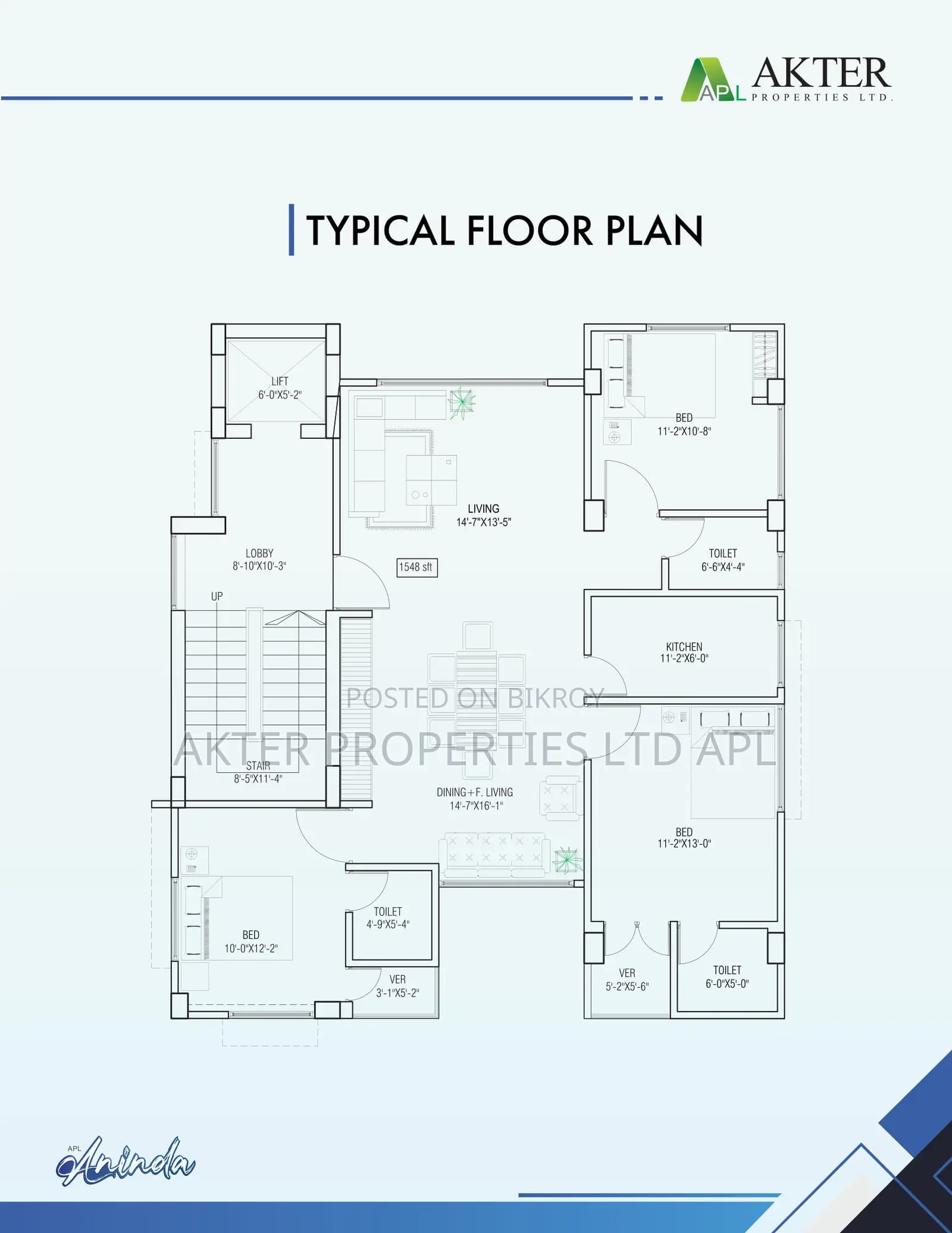 3-bedroom Apartment in Mohammadpur for Sale