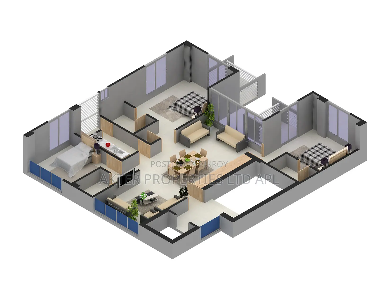 3-bedroom Apartment in Mohammadpur for Sale