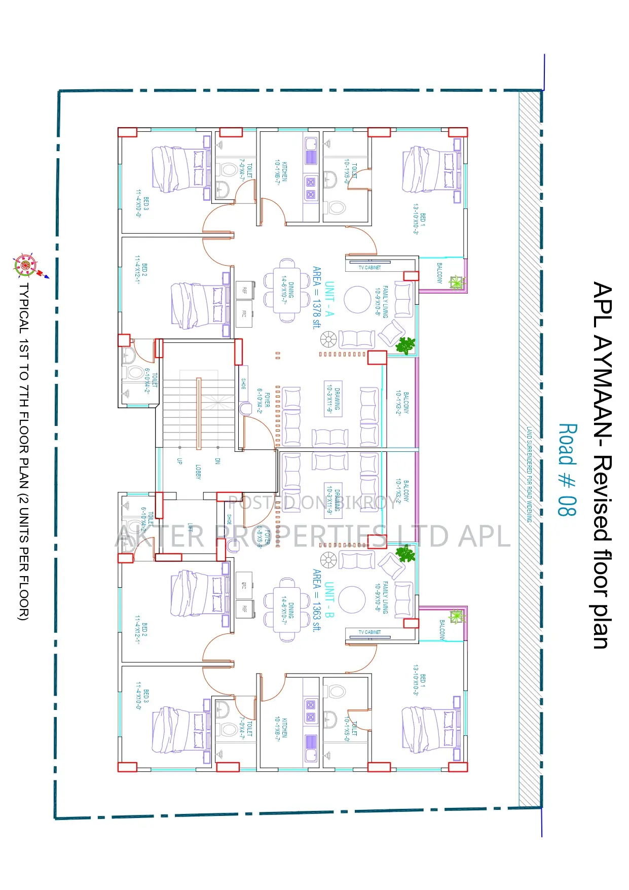 3-bedroom Apartment in Mohammadpur for sale