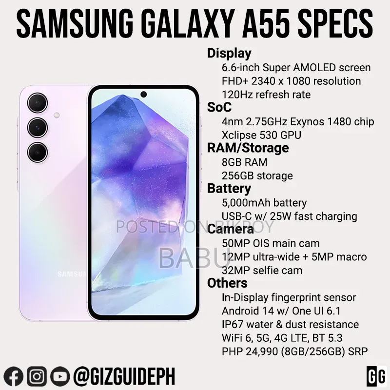 Samsung Galaxy A55 256 GB White