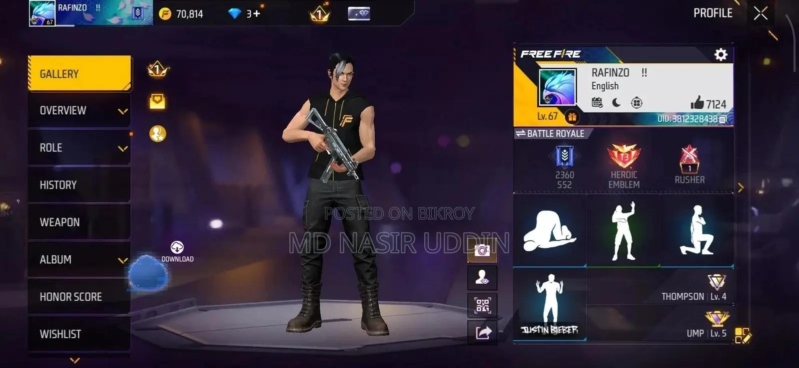Free Fire Id for Sell