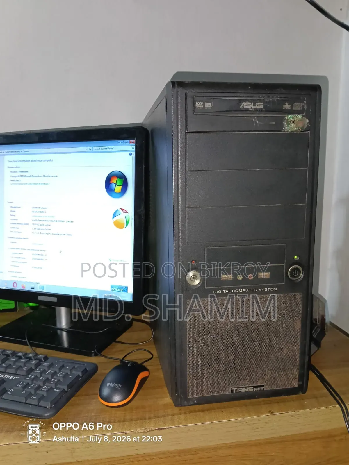 Desktop Computer Asus 2GB Intel Pentium SSD 128GB