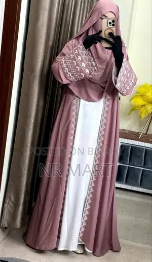 Embroidery Avaya Borka কটি + ইনার + হিজাব
