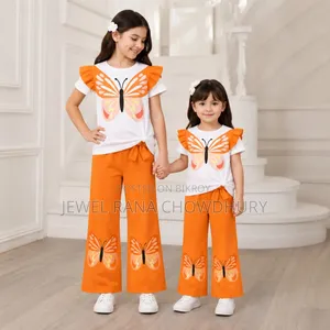 Premium 100% Cotton Short Sleeve Set for Baby Girls