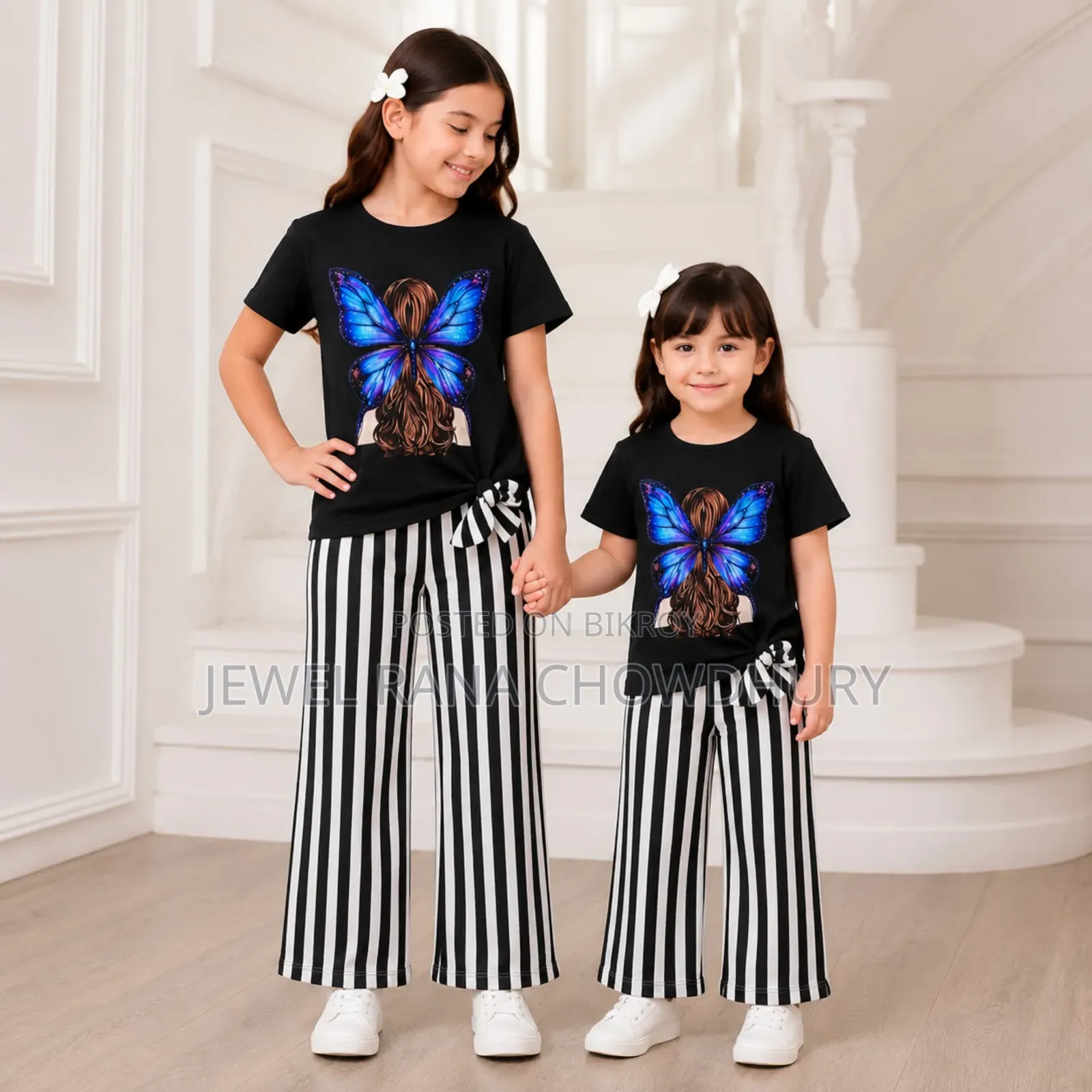 Premium 100% Cotton Short Sleeve Set for Baby Girls