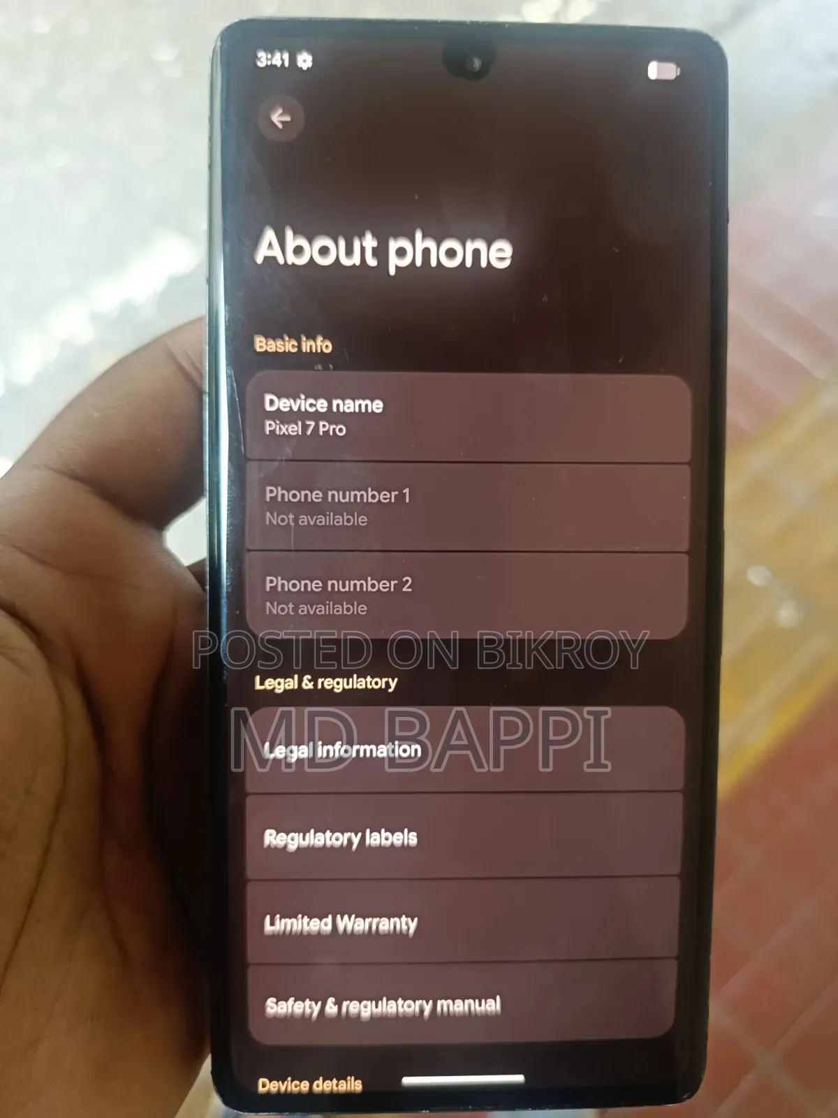 Google Pixel 7 Pro 128 GB Gray