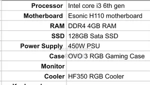 Desktop Computer Asus TUF Gaming FX10CP 4GB Intel Core I3 SSD 140GB