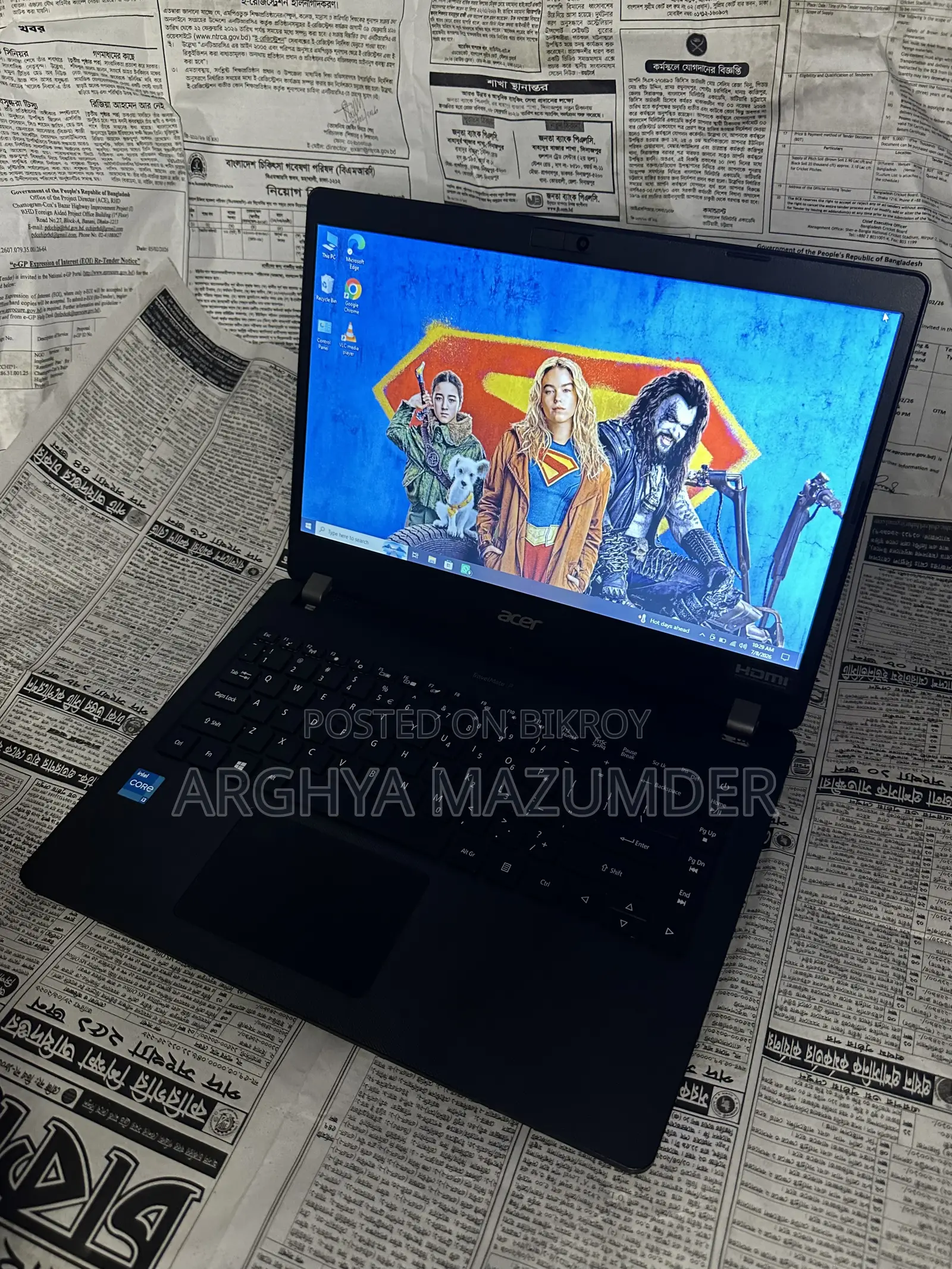 Laptop Acer TravelMate P2 4GB Intel Core i3 HDD 1T