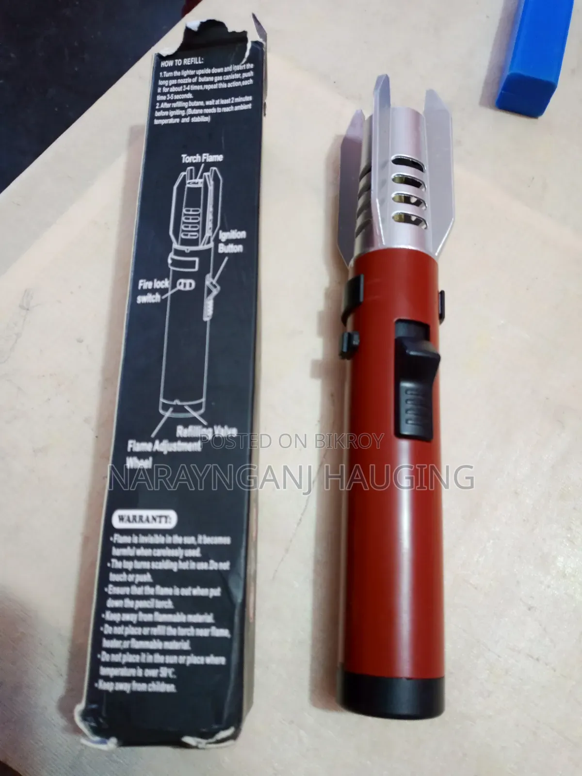 Refillable Butane Gas Torch Lighter |