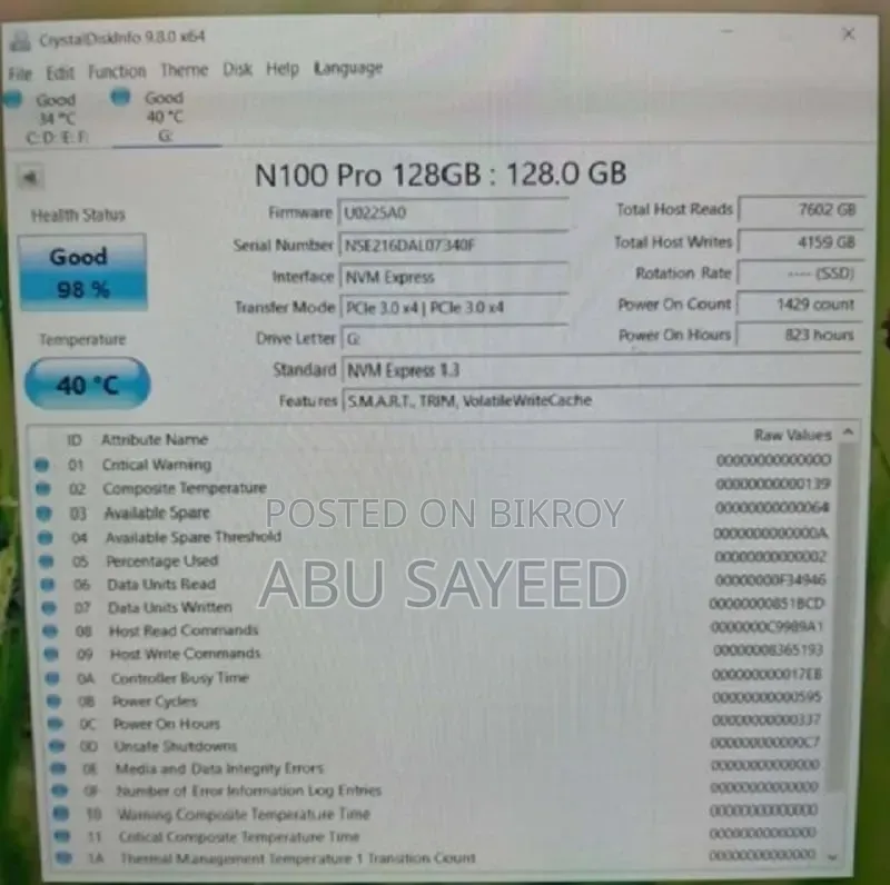 Trm N100 Pro 128gb M.2 Nvme Ssd