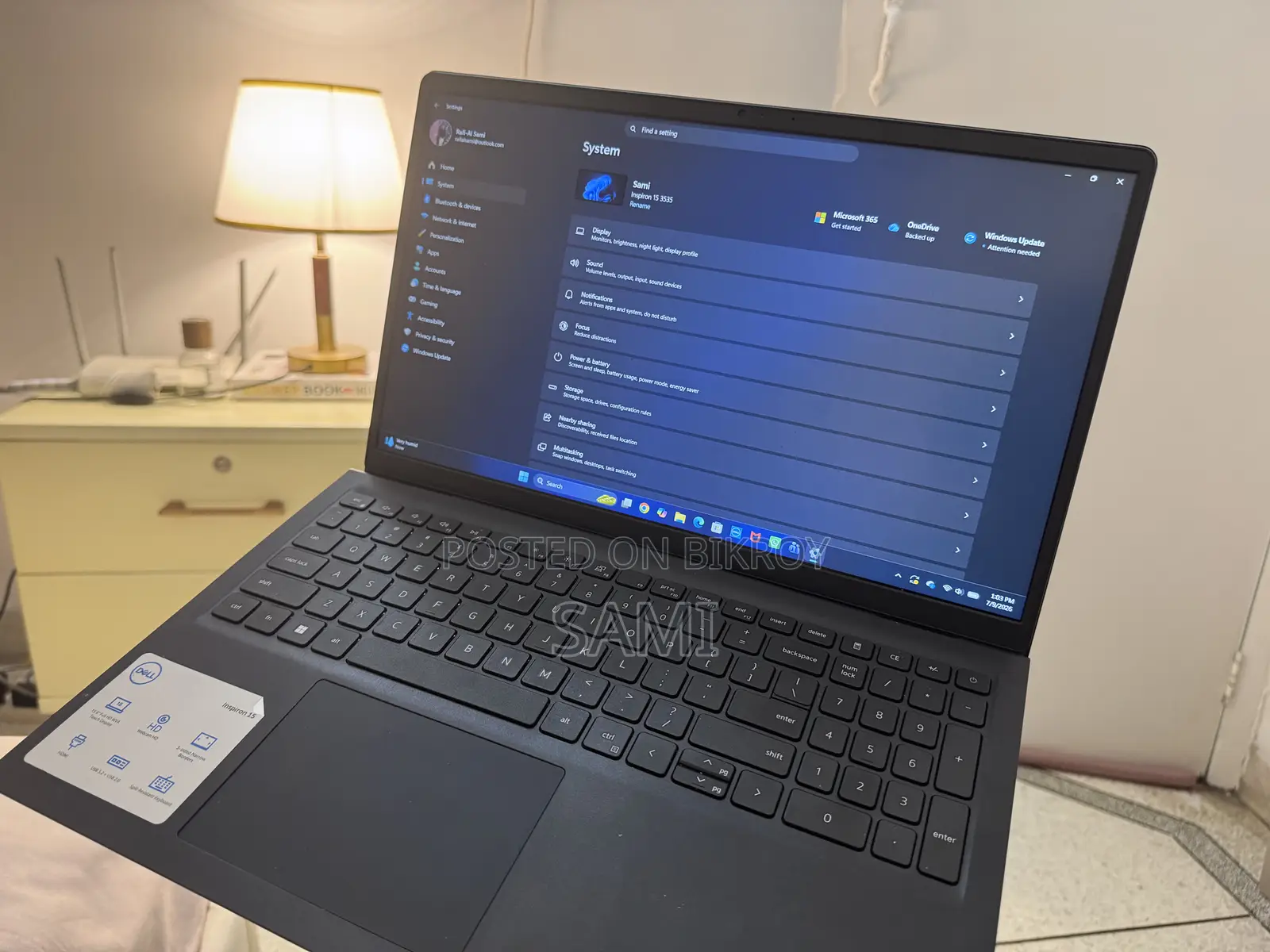 New Laptop Dell Inspiron 15 16GB AMD Ryzen 7 SSD 512GB